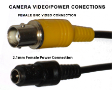 IMAGE: 2.1mm Power Connector & BNC Video Connector