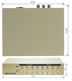 IMAGE: Dimensions for 960H Quad Splitter